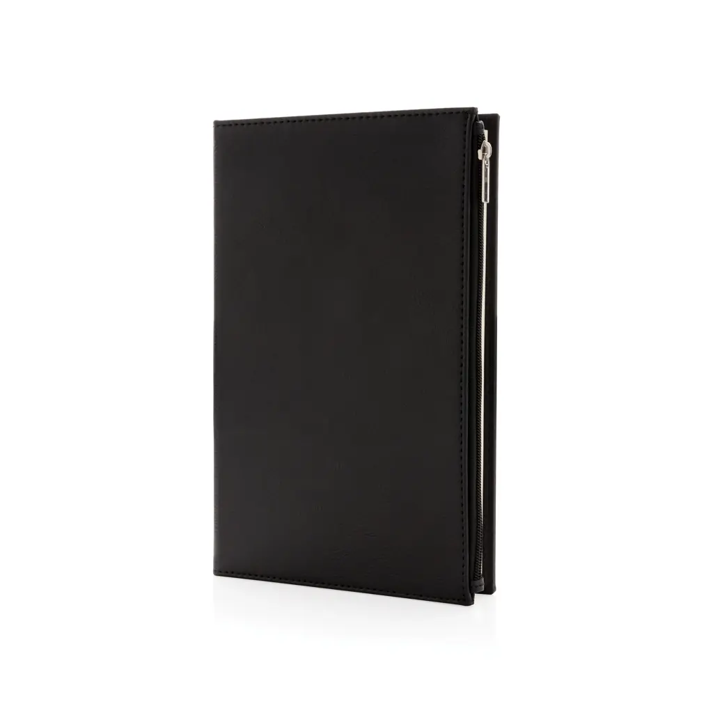 Rokovnik A5 PU s džepom na patentni zatvarač Swiss Peak P774.14 black-1