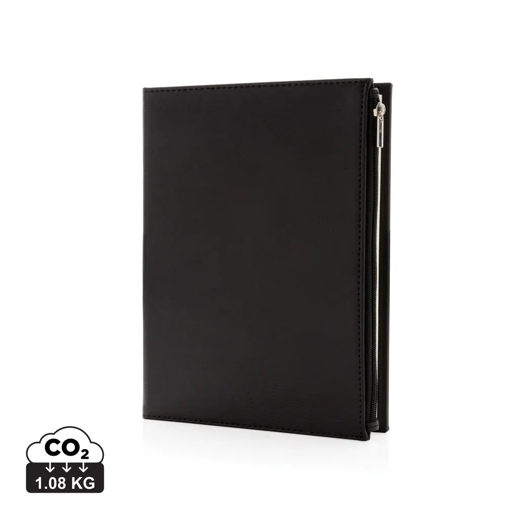 Rokovnik A5 PU s džepom na patentni zatvarač Swiss Peak P774.14 black-0
