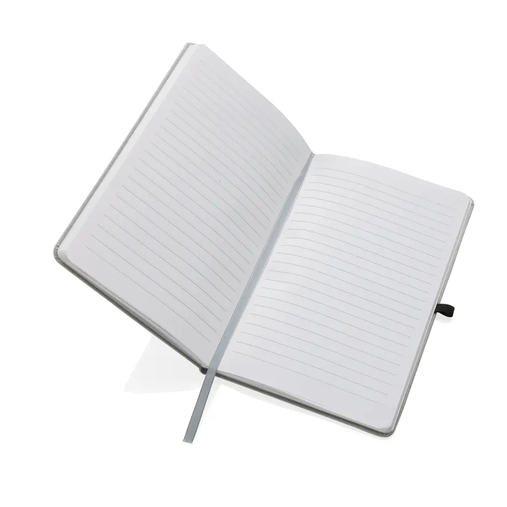 Rokovnik od reciklirane kože tvrdog uveza A5 P774.20 light grey-4