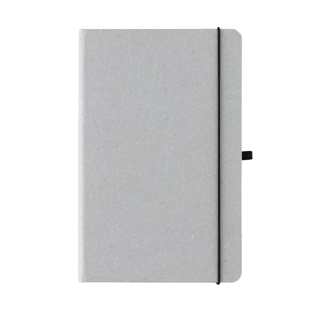 Rokovnik od reciklirane kože tvrdog uveza A5 P774.20 light grey-5