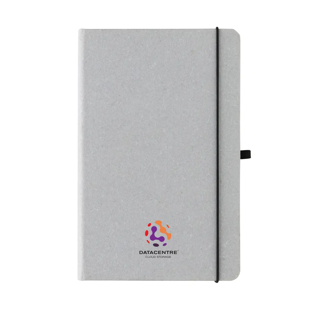 Rokovnik od reciklirane kože tvrdog uveza A5 P774.20 light grey-3