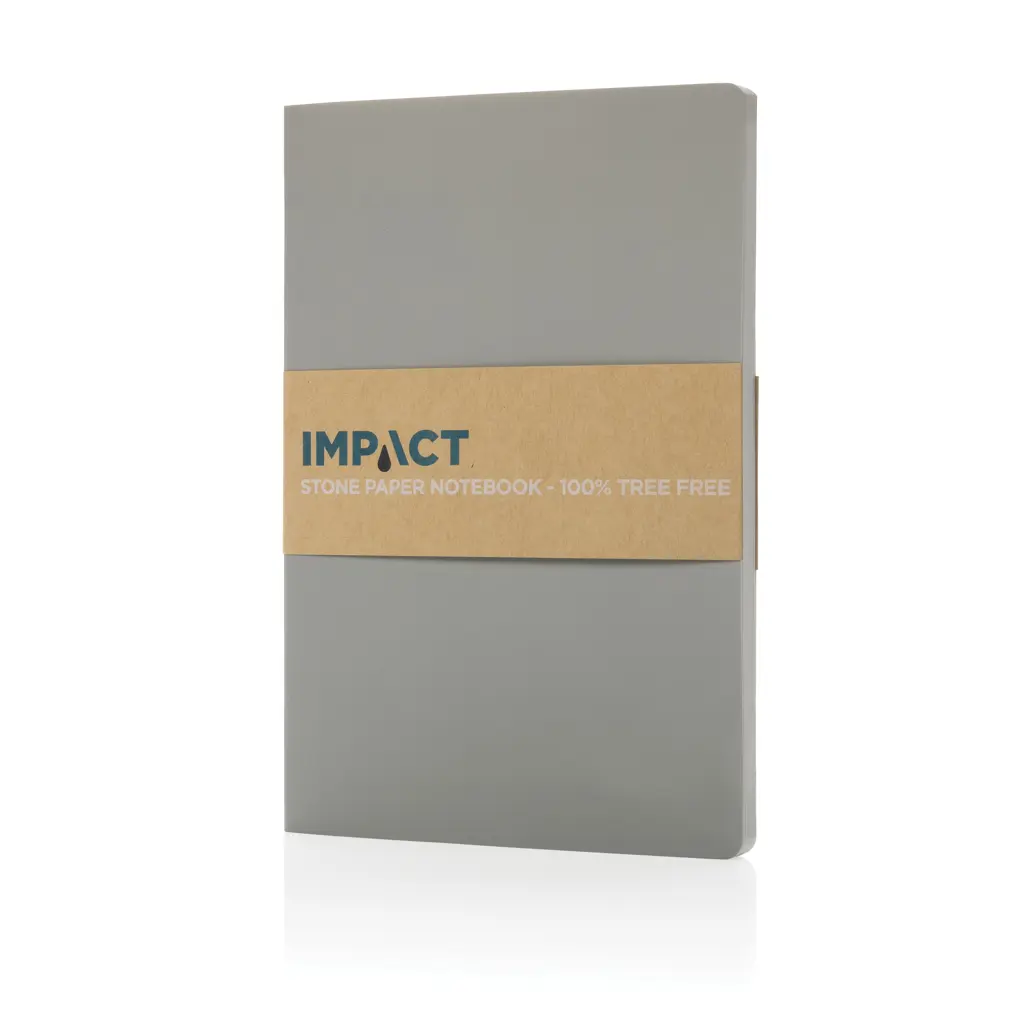 Rokovnik s mekim uvezom od kamenog papira A5 Impact P774.21 grey-8