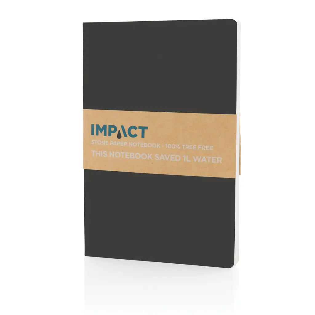 Rokovnik s mekim uvezom od kamenog papira A5 Impact P774.21 black-14