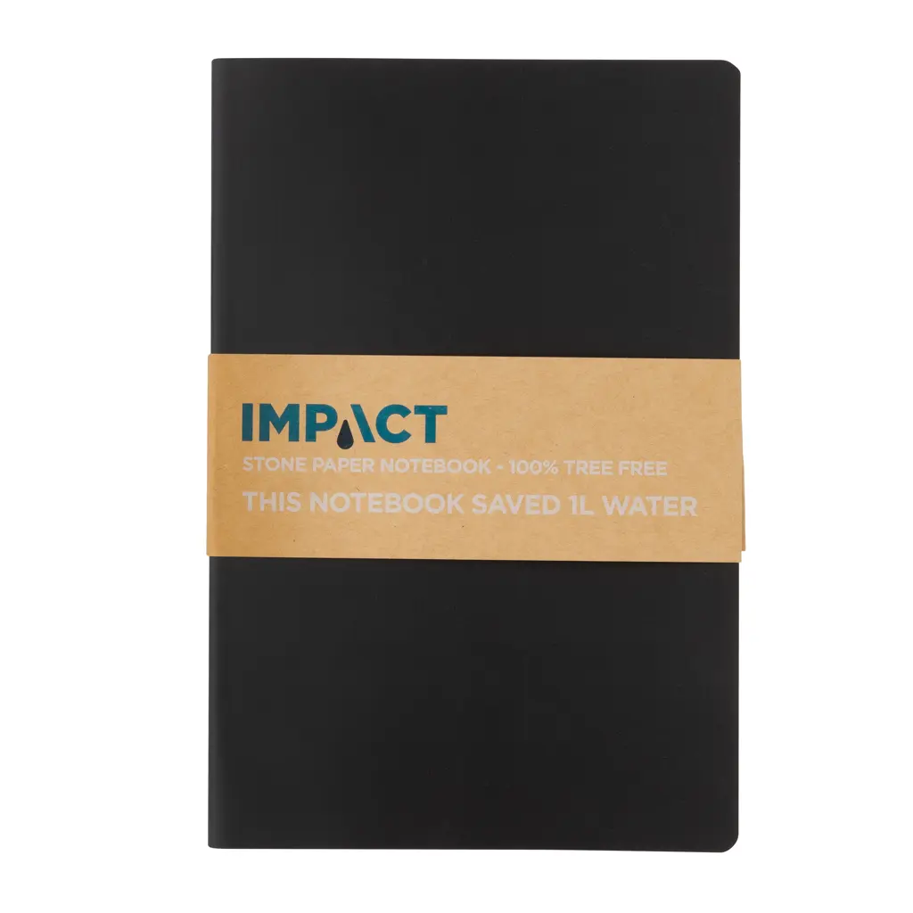 Rokovnik s mekim uvezom od kamenog papira A5 Impact P774.21 black-15