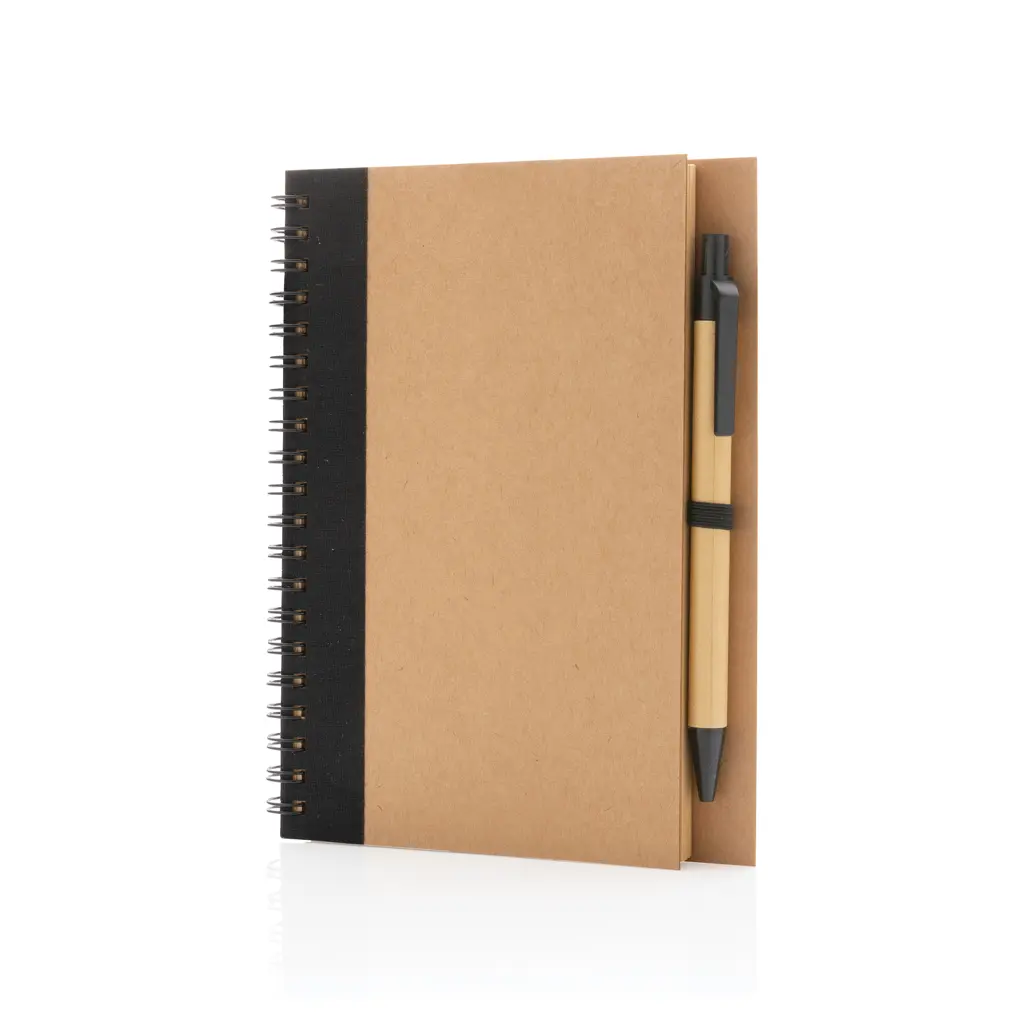 Rokovnik s olovkom Kraft spiralni P774.26 black-1