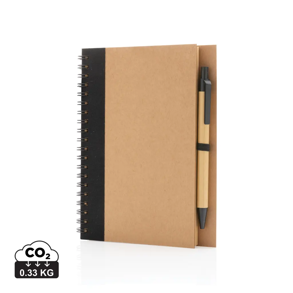 Rokovnik s olovkom Kraft spiralni P774.26 black-0