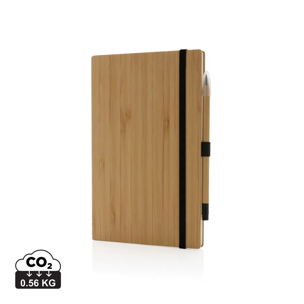 Set rokovnik i olovka bez tinte od bambusa P774.46 brown-0