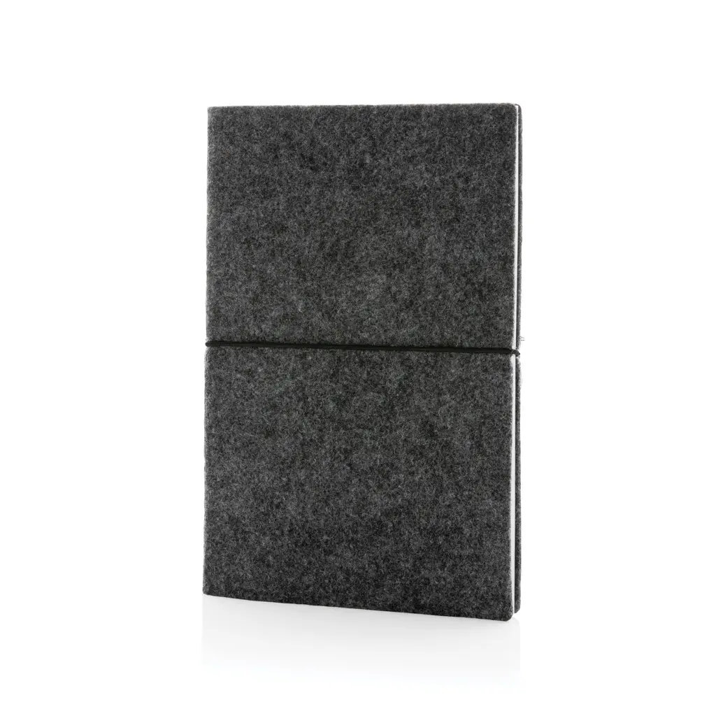 Rokovnik A5 s mekim uvezom od recikliranog filca s GRS certifikatom P774.47 black-1