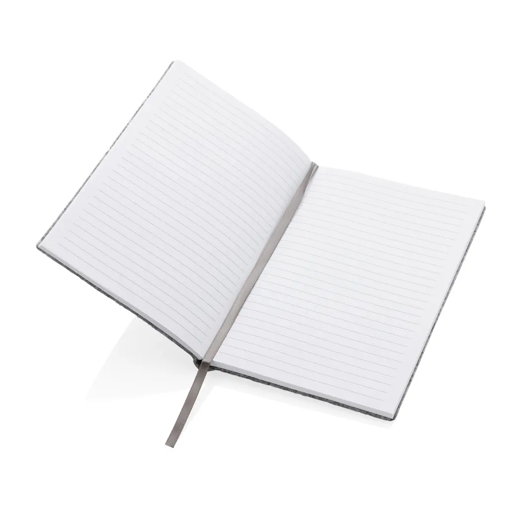 Rokovnik A5 s mekim uvezom od recikliranog filca s GRS certifikatom P774.47 grey-4