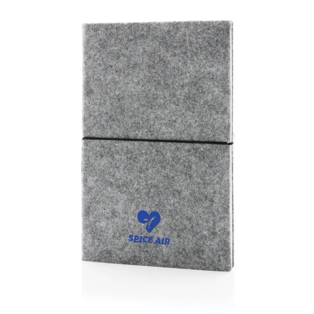 Rokovnik A5 s mekim uvezom od recikliranog filca s GRS certifikatom P774.47 grey-3