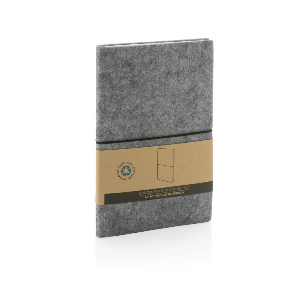 Rokovnik A5 s mekim uvezom od recikliranog filca s GRS certifikatom P774.47 grey-12