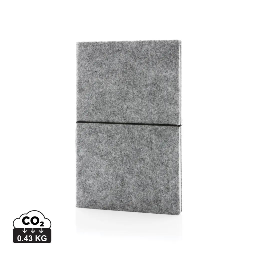 Rokovnik A5 s mekim uvezom od recikliranog filca s GRS certifikatom P774.47 grey-0