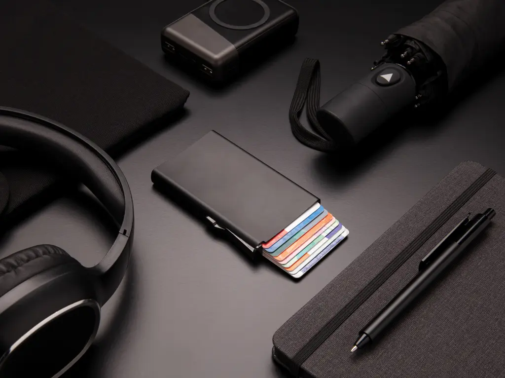 Aluminijski euti za kartice s RFID zaštitom P820.04 black-7
