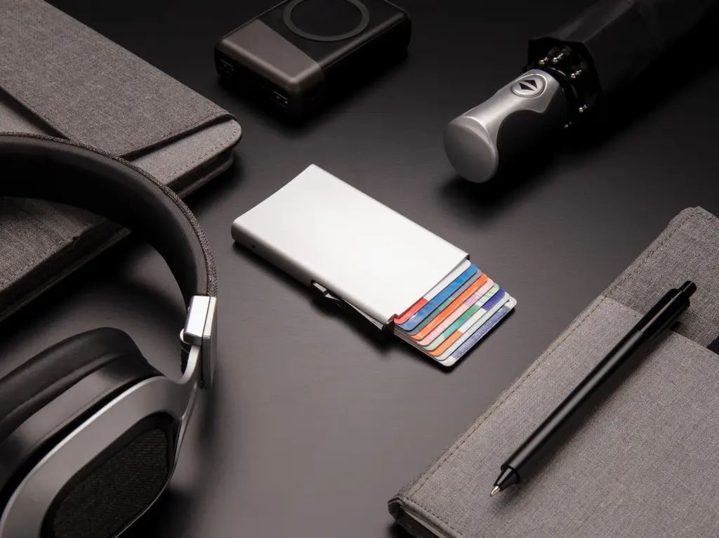 Aluminijski euti za kartice s RFID zaštitom P820.04 silver-7
