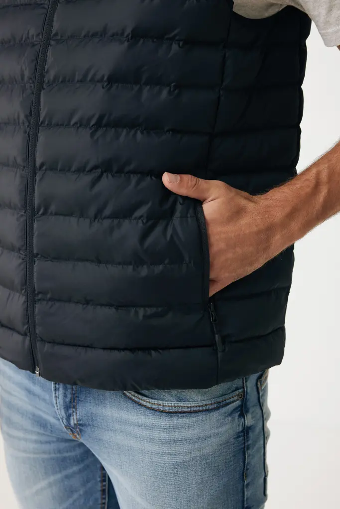 Iqoniq Meru grijač za muškarce od recikliranog poliestera T1702 black 4XL-20