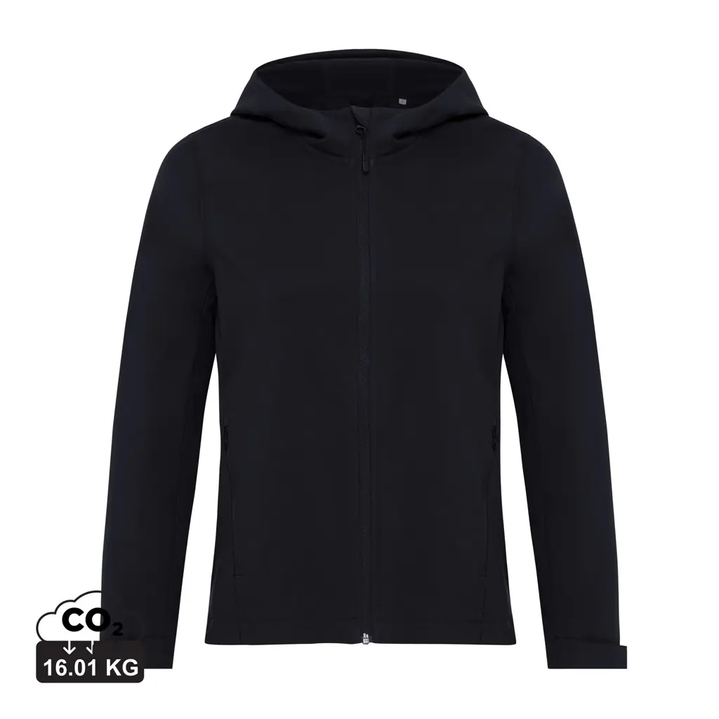 Iqoniq Makalu ženska jakna od mekane školjke od recikliranog poliestera T4700 black L-0