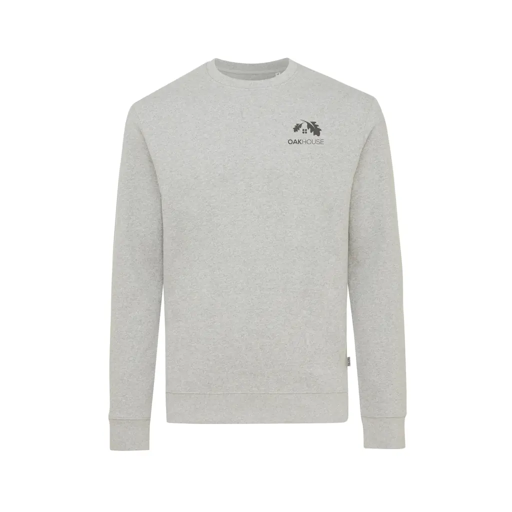Okrugli ovratnik od recikliranog pamuka Iqoniq Denali T9301 heather grey 4XL-8