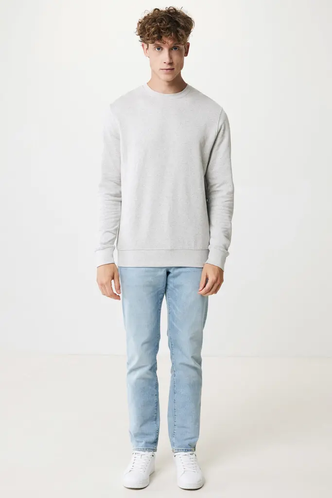Okrugli ovratnik od recikliranog pamuka Iqoniq Denali T9301 heather grey 4XL-27