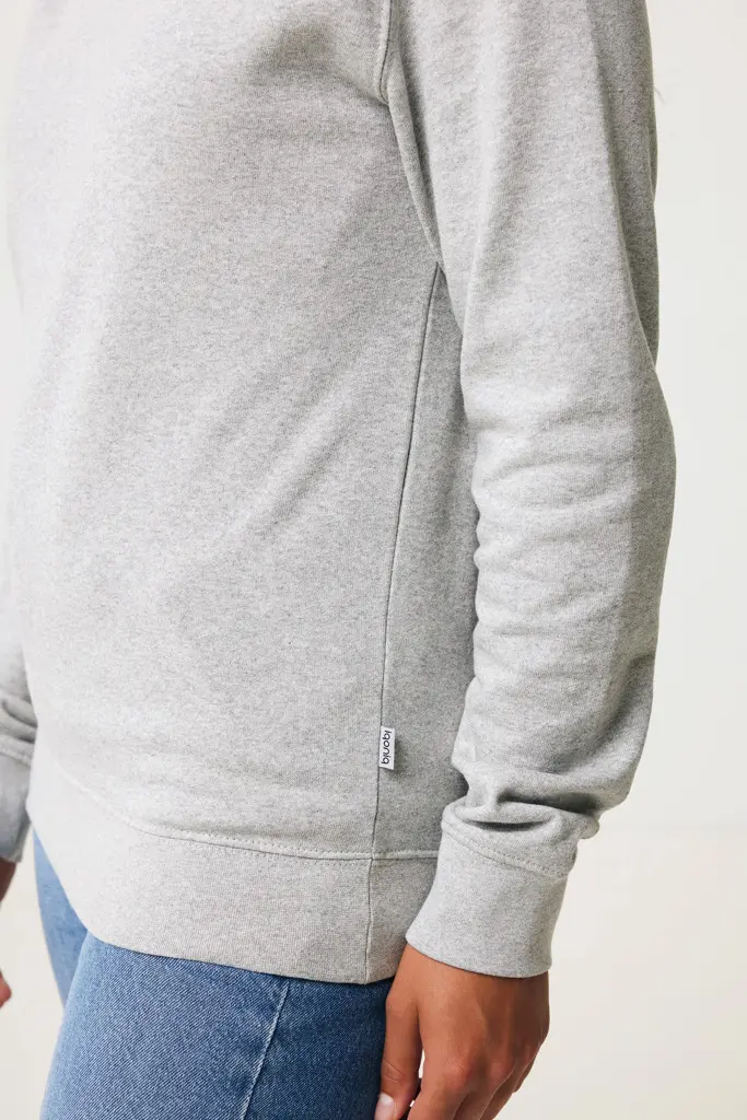Okrugli ovratnik od recikliranog pamuka Iqoniq Denali T9301 heather grey 4XL-36