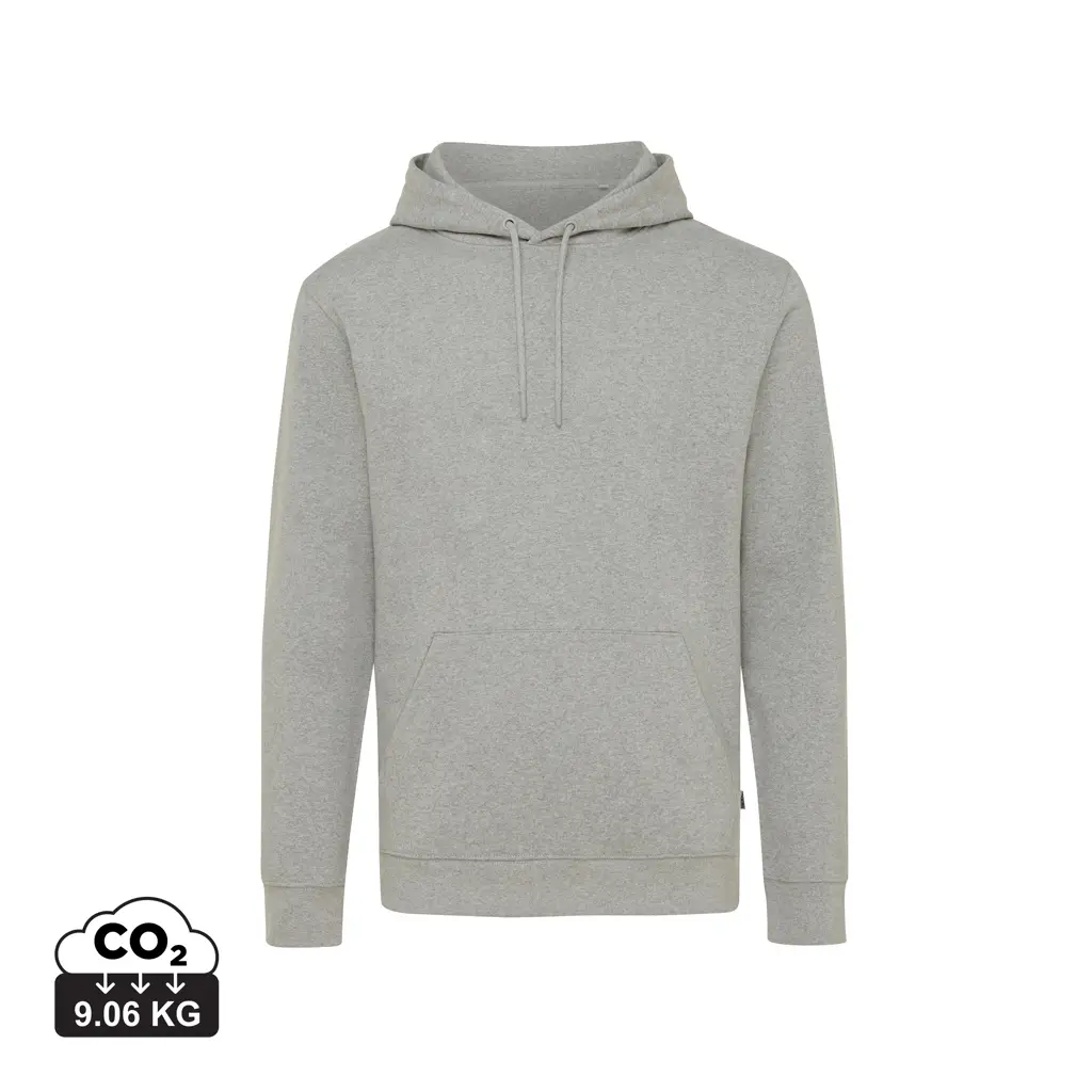 Iqoniq Torres majica s kapuljačom od recikliranog pamuka, neobojena T9401 heather grey 4XL-2