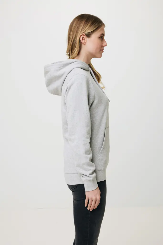 Iqoniq Torres majica s kapuljačom od recikliranog pamuka, neobojena T9401 heather grey 4XL-50