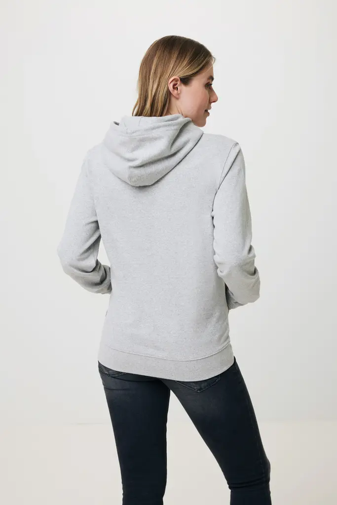Iqoniq Torres majica s kapuljačom od recikliranog pamuka, neobojena T9401 heather grey 4XL-56