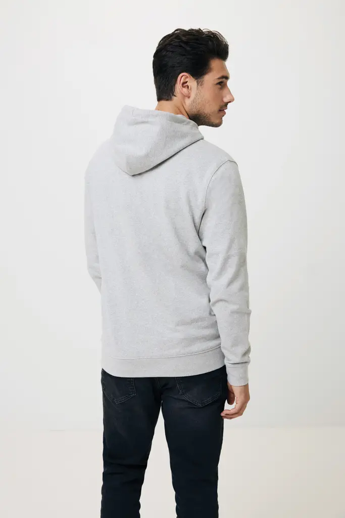 Iqoniq Torres majica s kapuljačom od recikliranog pamuka, neobojena T9401 heather grey 4XL-57