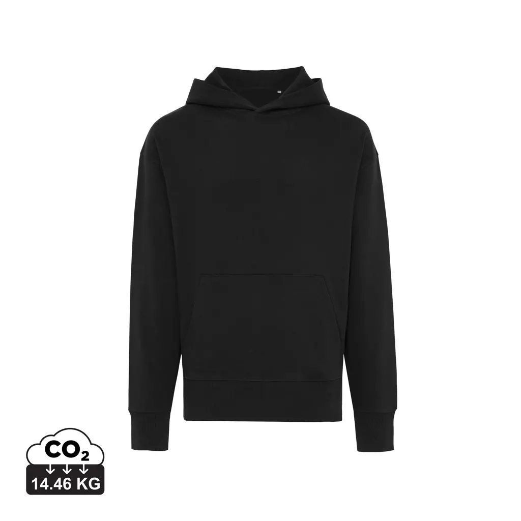Iqoniq Yoho opuštena majica s kapuljačom od recikliranog pamuka T9402 black L-2