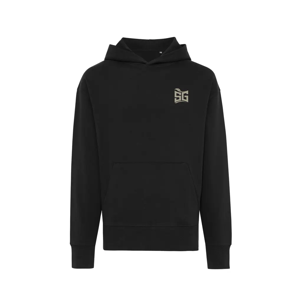 Iqoniq Yoho opuštena majica s kapuljačom od recikliranog pamuka T9402 black L-7