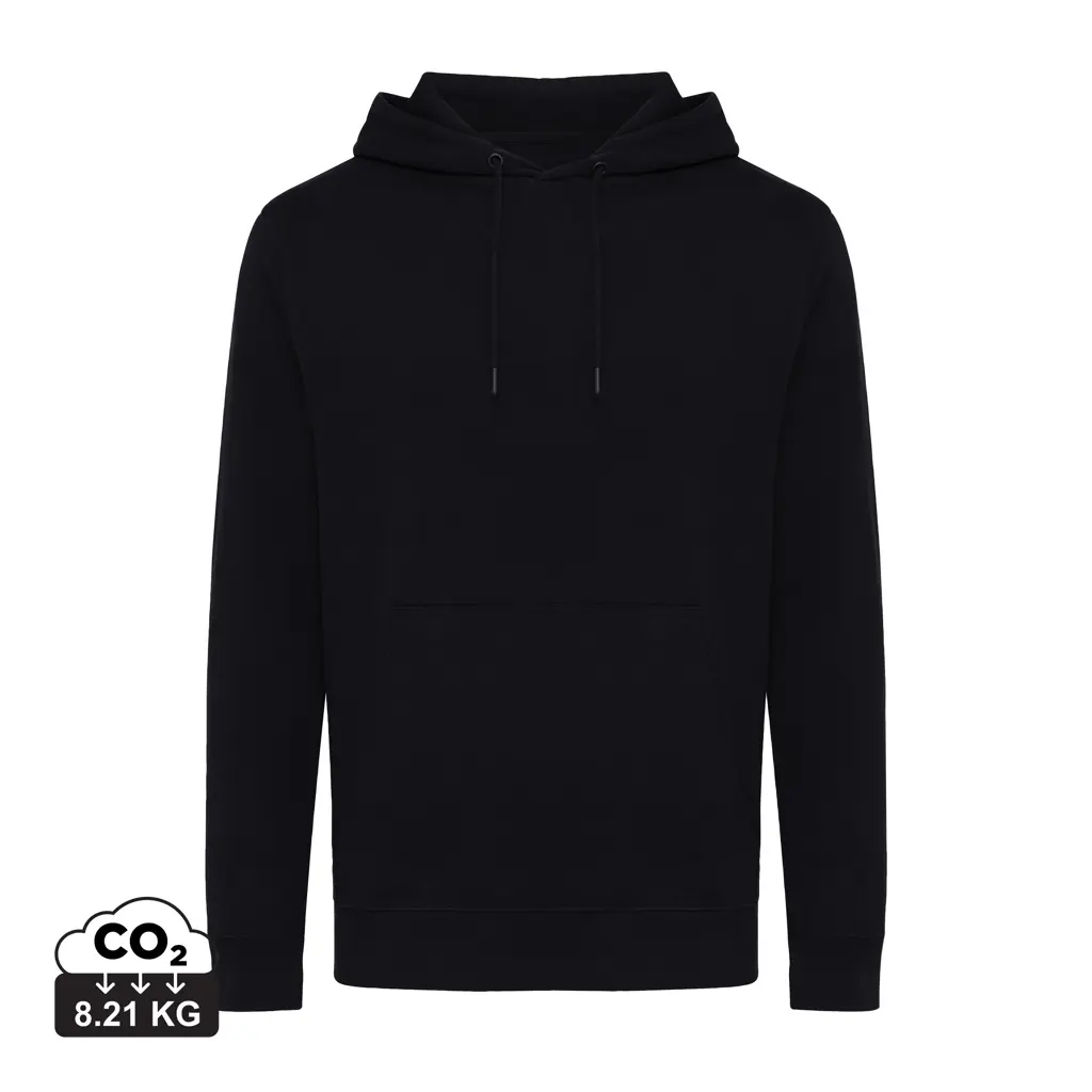 Iqoniq Rila lagana majica s kapuljačom od recikliranog pamuka T9404 black 4XL-0
