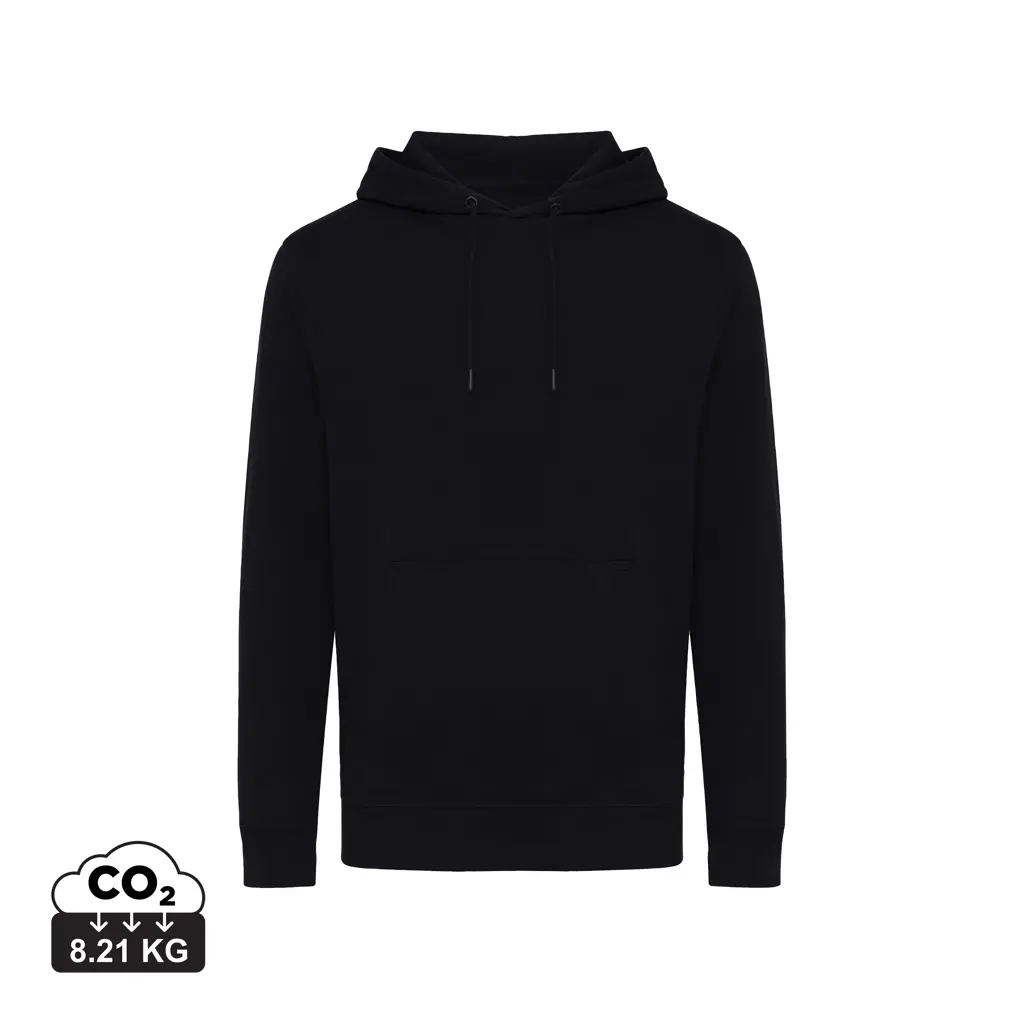 Iqoniq Rila lagana majica s kapuljačom od recikliranog pamuka T9404 black 4XL-1