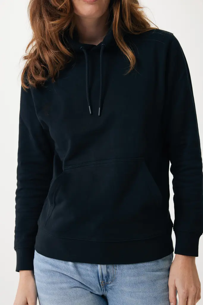 Iqoniq Rila lagana majica s kapuljačom od recikliranog pamuka T9404 black 4XL-30