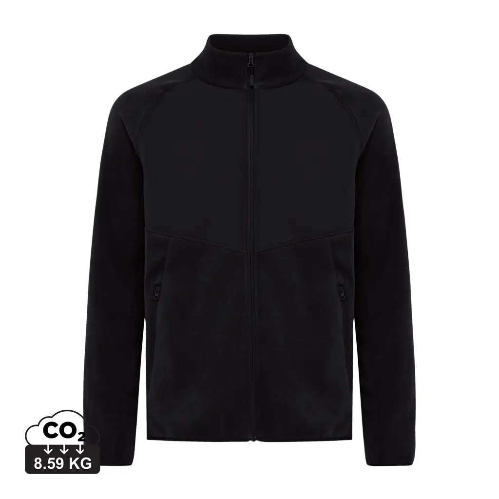Iqoniq Talung mikroflis od recikliranog poliestera se zatvara T9603 black 4XL-0