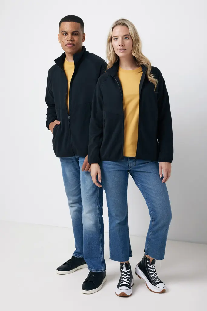 Iqoniq Talung mikroflis od recikliranog poliestera se zatvara T9603 black 4XL-12