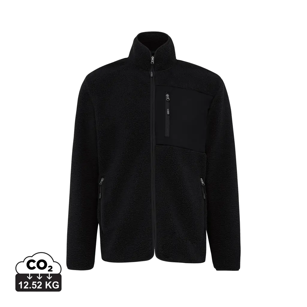 Jakna od flisa od recikliranog poliestera Iqoniq Diran T9800 black L-2