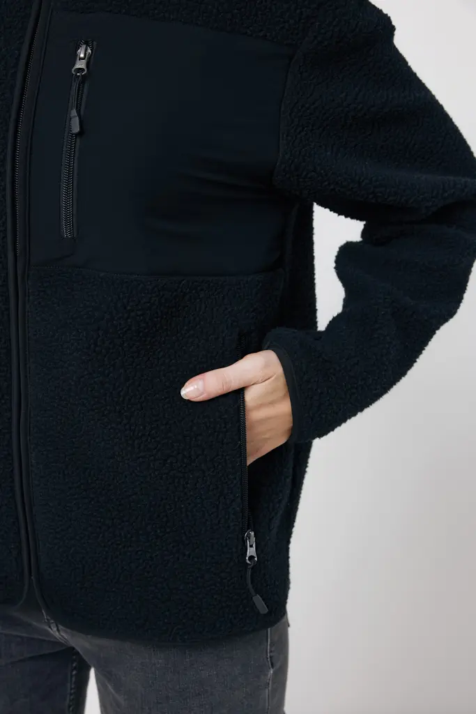 Jakna od flisa od recikliranog poliestera Iqoniq Diran T9800 black L-35