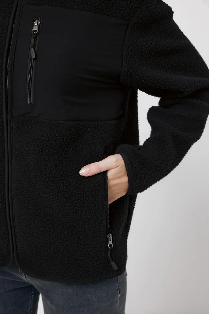 Jakna od flisa od recikliranog poliestera Iqoniq Diran T9800 black L-36