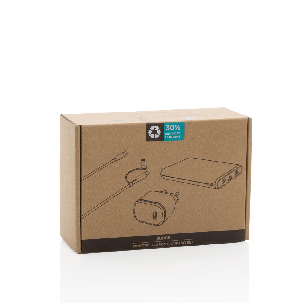 Set za punjenje 3 kom 20W type-C Surge RCS P301.26 black-14