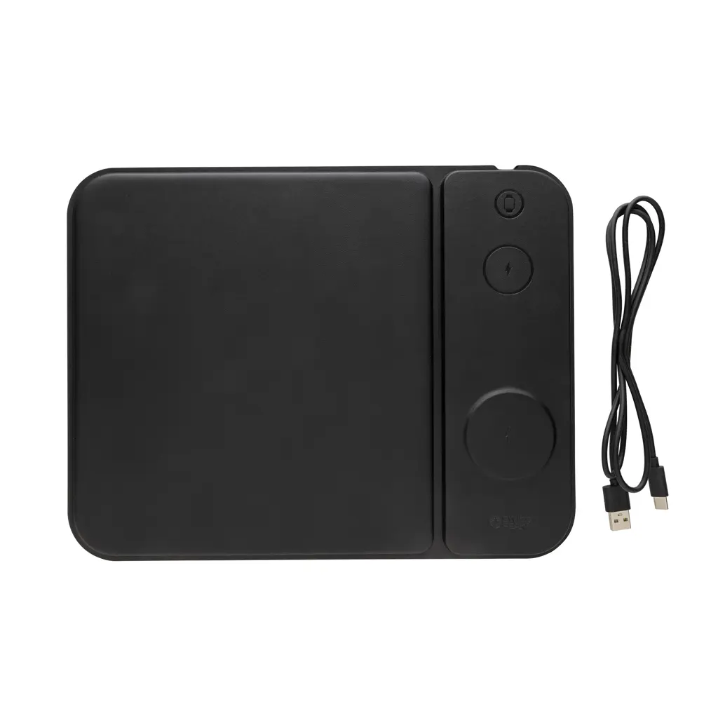 Podloga za miš 3u1 bežični punjač 15W Swiss peak RCS P309.03 black-2