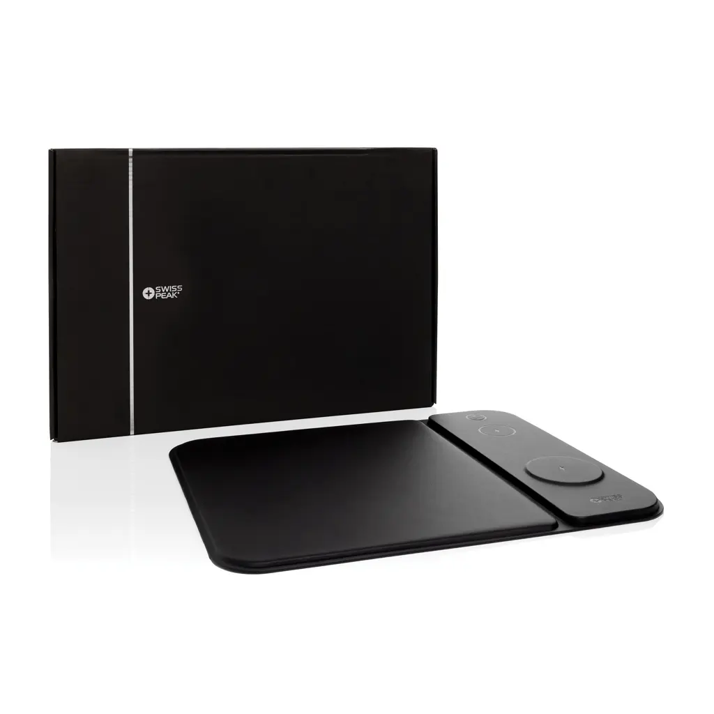 Podloga za miš 3u1 bežični punjač 15W Swiss peak RCS P309.03 black-10