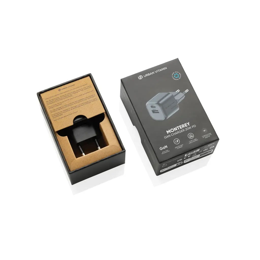 Punjač od 20 W GAN Urban Vitamin Monterey RCS P301.97 black-15