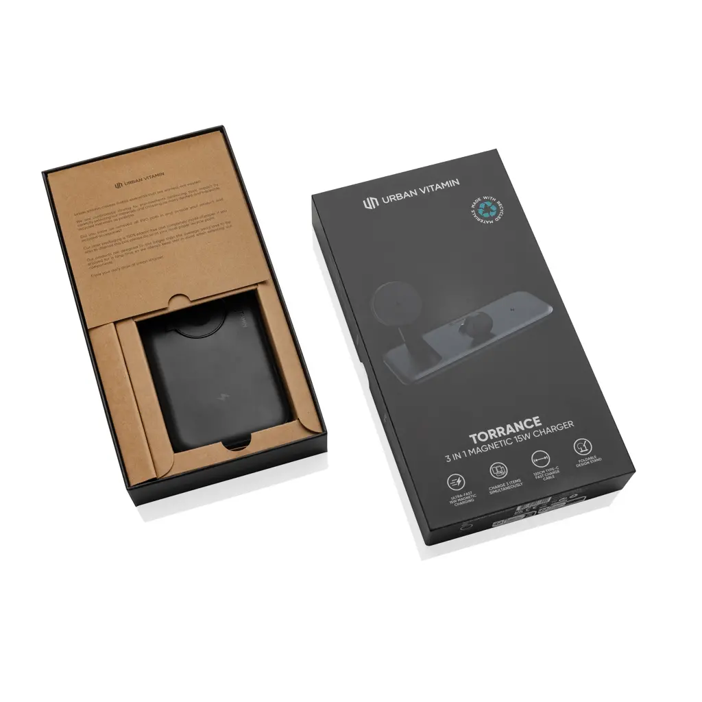 Magnetni punjač 15W Urban Vitamin Torrance 3 u 1 P309.50 black-15