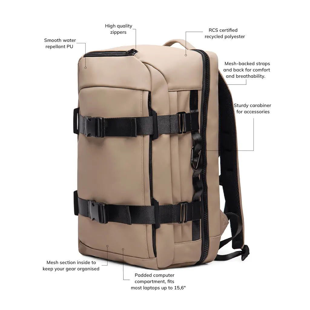 Ruksak VINGA Baltimore RCS V77501 greige-12