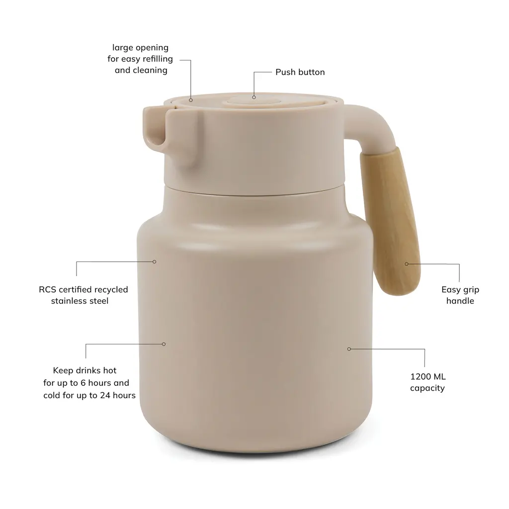 Vrč 1200 ML VINGA Arbe RCS V42900 beige-9