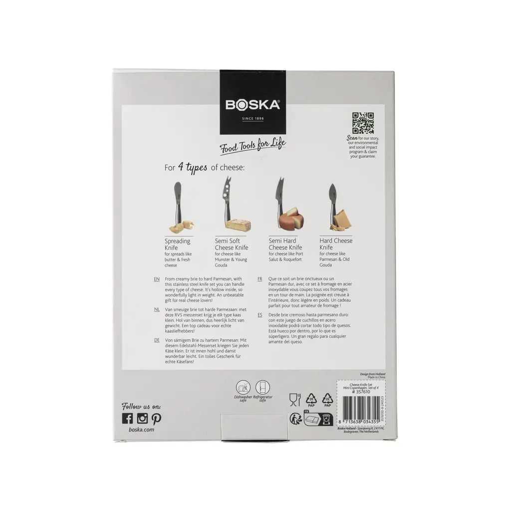 Set noževa za sir Mini Copenhagen BOSKA RB35761 steel-38