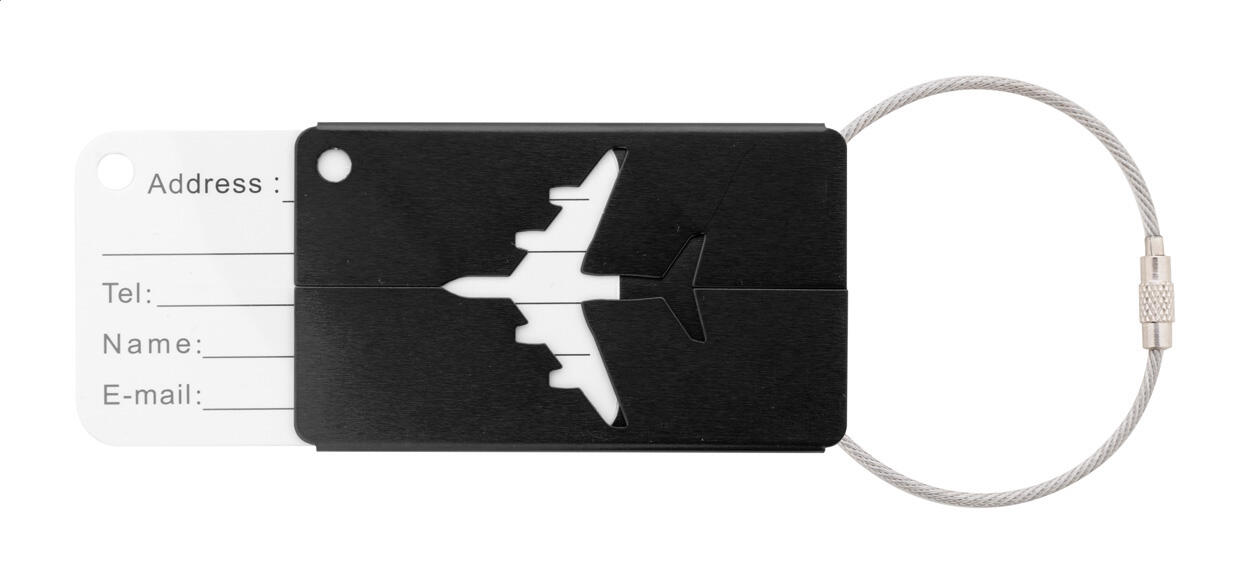 Oznaka za prtljagu Orlando AP808121 black 75×46×3 mm-1