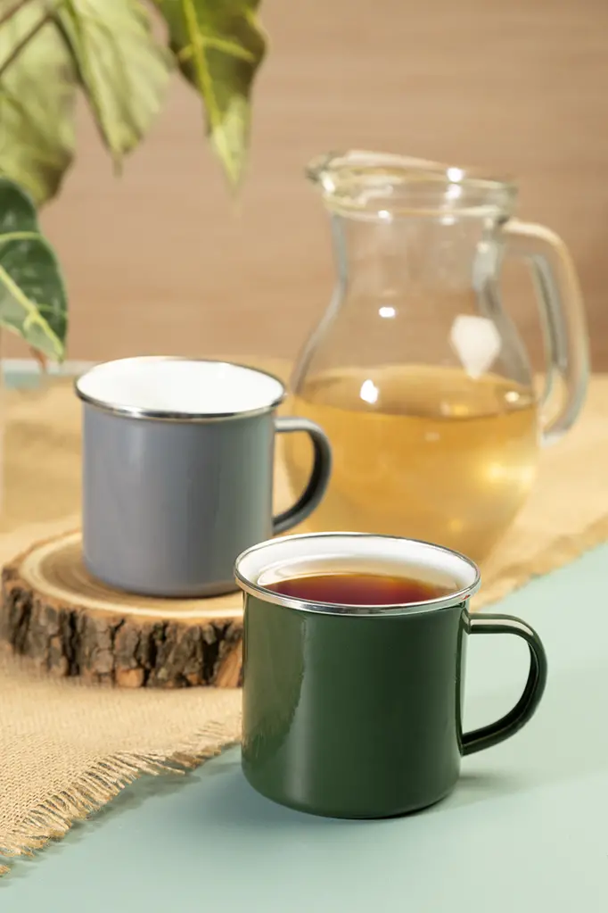 Emajlirana šalica Enavint AP808123 dark green ø79×81 mm-3