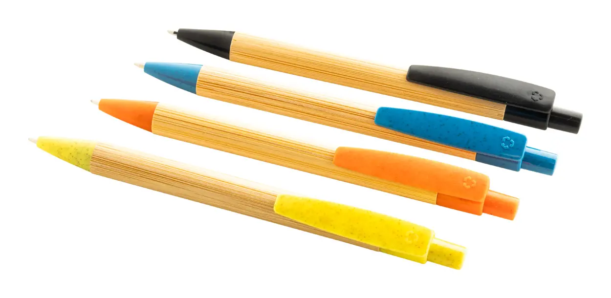Kemijska olovka od bambusa Boothic AP810427 yellow ø11×142 mm-4