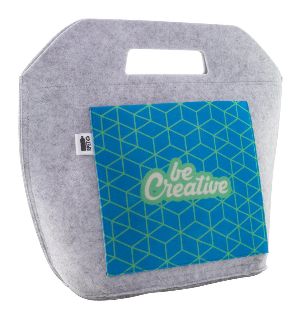 RPET rashladna torba CUSTOM MADE CreaFelt Coolgrab AP716769 grey, white 310×270×145 mm-2