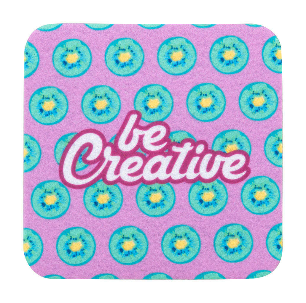 Podmetač od filca RPET, krug CreaFelt Drink Plus AP716900 white 95×95×3 mm-1